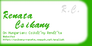 renata csikany business card